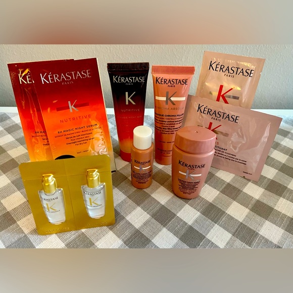 Kerastase Hair Brand New Bundle Of Krastase Hair Care Minis And Samples Poshmark